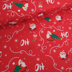 Tissu Noël Coton Oh Oh Oh - Maison Klem