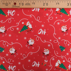 Tissu Noël Coton Oh Oh Oh - Maison Klem