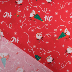 Tissu Noël Coton Oh Oh Oh - Maison Klem