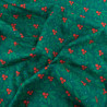 Tissu Noël Coton Houx Fond Vert - Maison Klem