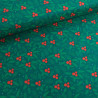 Tissu Noël Coton Houx Fond Vert - Maison Klem