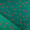 Tissu Noël Coton Houx Fond Vert - Maison Klem