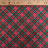 Tissu Noël Coton Ecossais Rouge - Maison Klem