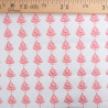 Tissu Noël Coton Blanc Petit Sapin Rouge - Maison Klem