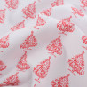 Tissu Noël Coton Blanc Petit Sapin Rouge - Maison Klem