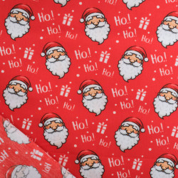 Tissu Noël Coton Rouge Père Noël - Maison Klem