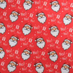 Tissu Noël Coton Rouge Père Noël - Maison Klem