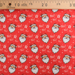 Tissu Noël Coton Rouge Père Noël - Maison Klem