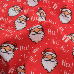 Tissu Noël Coton Rouge Père Noël - Maison Klem