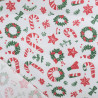 Tissu Noël Coton Sucre d'Orge - Maison Klem