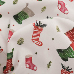 Tissu Noël Chaussettes De Noël - Maison Klem