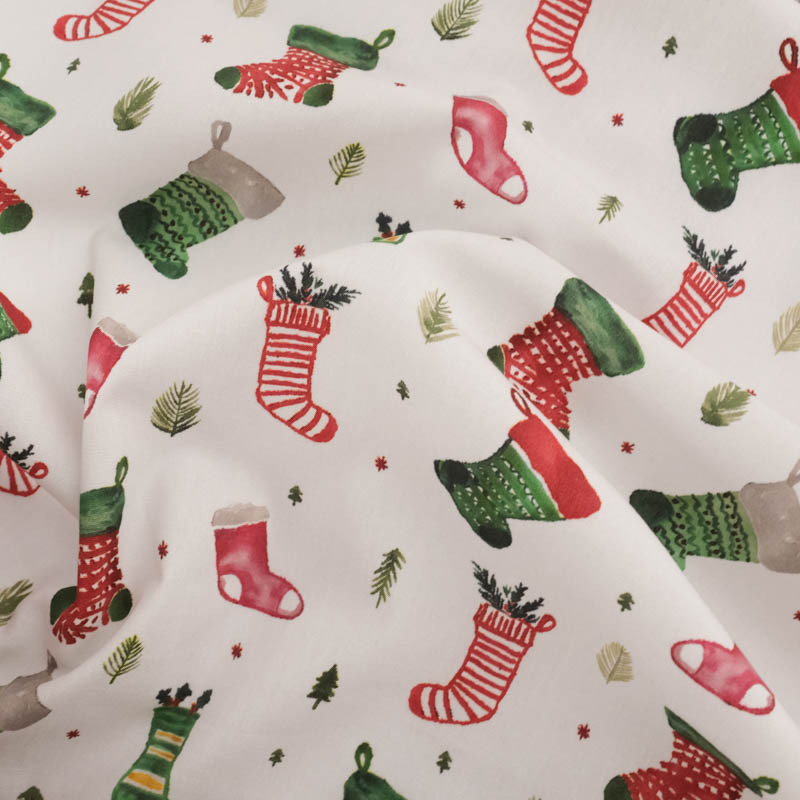 Tissu Noël Chaussettes De Noël - Maison Klem
