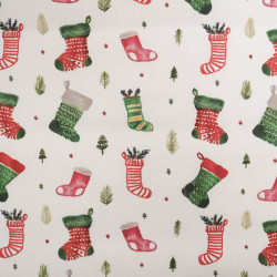 Tissu Noël Chaussettes De Noël - Maison Klem