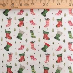 Tissu Noël Chaussettes De Noël - Maison Klem