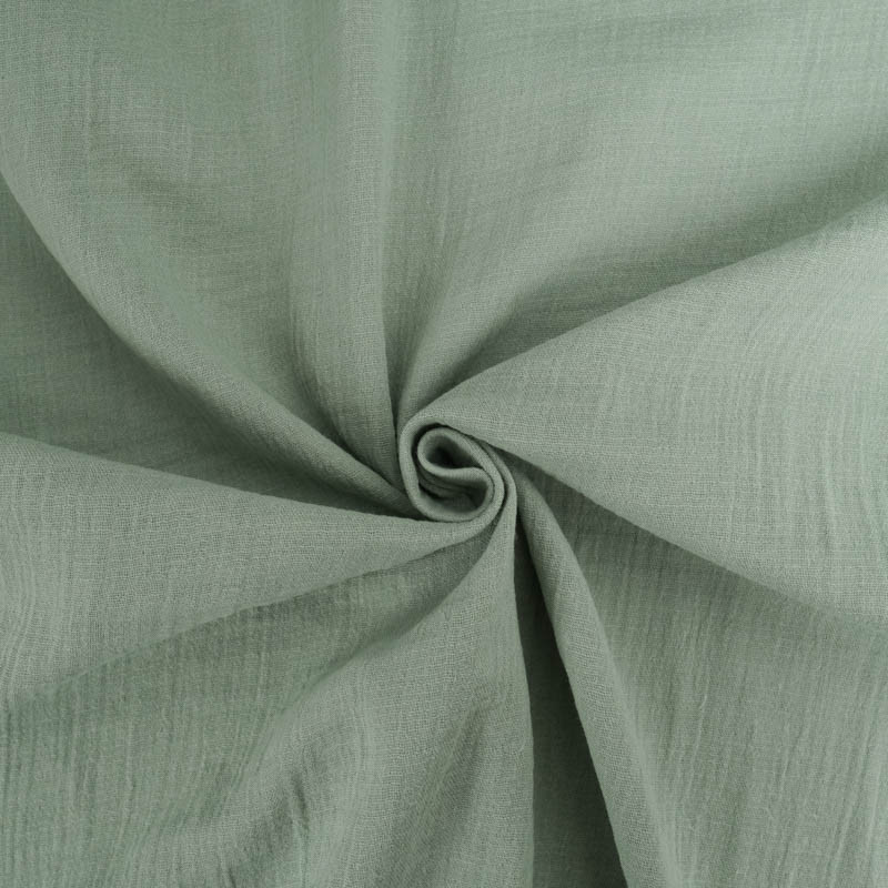 Double Gaze de Coton 150CM Frosty Green - Maison Klem