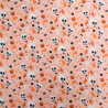 Tissu Coton Halloween Rose Têtes de Mort et citrouilles - Maison Klem