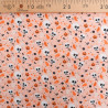Tissu Coton Halloween Rose Têtes de Mort et citrouilles - Maison Klem