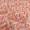 Tissu Halloween Coton Rose Têtes de Mort et citrouilles - Maison Klem