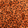 Tissu Coton Halloween Orange Motif Sorcières et Citrouilles - Maison Klem