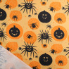 Tissu Coton Halloween Motif Citrouilles et Araignées - Maison Klem