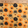 Tissu Coton Halloween Motif Citrouilles et Araignées - Maison Klem