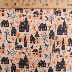 Tissu Coton Halloween Maison Hantée - Maison Klem