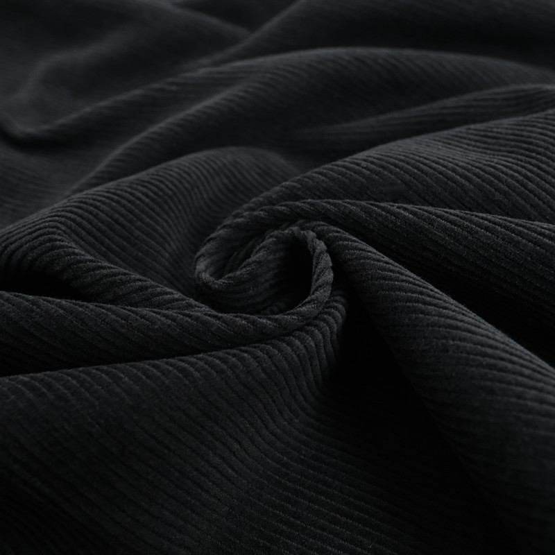 Velours Moyennes Côtes Noir - Maison Klem