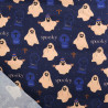 Tissu Coton Halloween Spooky Bleu Marine - Maison Klem