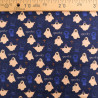 Tissu Coton Halloween Spooky Bleu Marine - Maison Klem