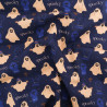 Tissu Coton Halloween Spooky Bleu Marine - Maison Klem
