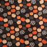 Tissu Coton Halloween Petites Citrouilles Oranges - Maison Klem