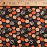 Tissu Coton Halloween Petites Citrouilles Oranges - Maison Klem