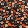 Tissu Coton Halloween Petites Citrouilles Oranges - Maison Klem