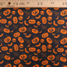 Tissu Coton Halloween Citrouilles Fond Noir - Maison Klem