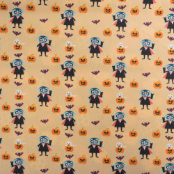 Tissu Coton Halloween Petit Vampire - Maison Klem