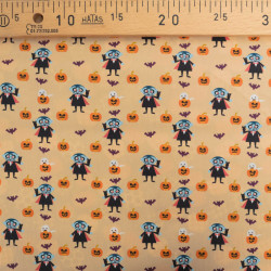 Tissu Coton Halloween Petit Vampire - Maison Klem
