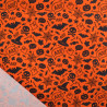 Tissu Coton Halloween Boo Fond Orange - Maison Klem