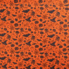 Tissu Coton Halloween Boo Fond Orange - Maison Klem