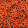 Tissu Coton Halloween Boo Fond Orange - Maison klem