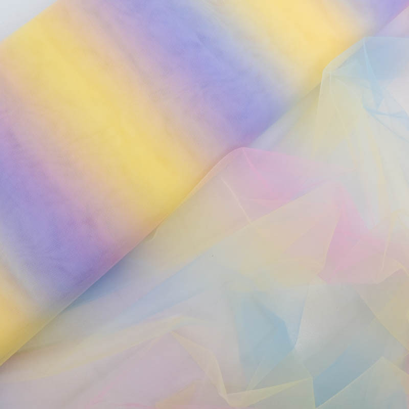 Tulle Arc-En-Ciel Jaune et Violet - Maison Klem