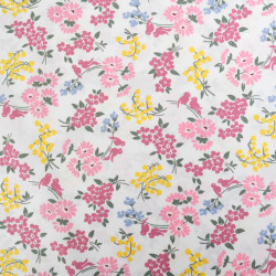 Popeline Fleurs des Champs Roses - Maison Klem