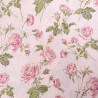 Popeline Motif Rose Fond Blush - Maison Klem