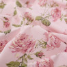 Popeline Motif Rose Fond Blush - Maison Klem