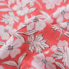 Popeline Flora Corail - Maison Klem