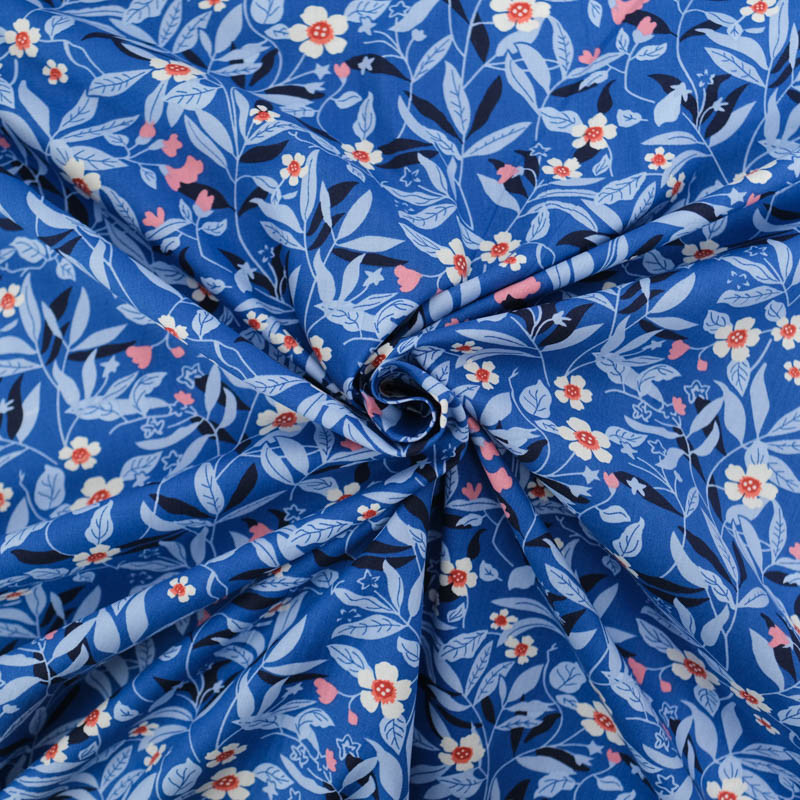 Popeline Britt Bleu - Maison Klem