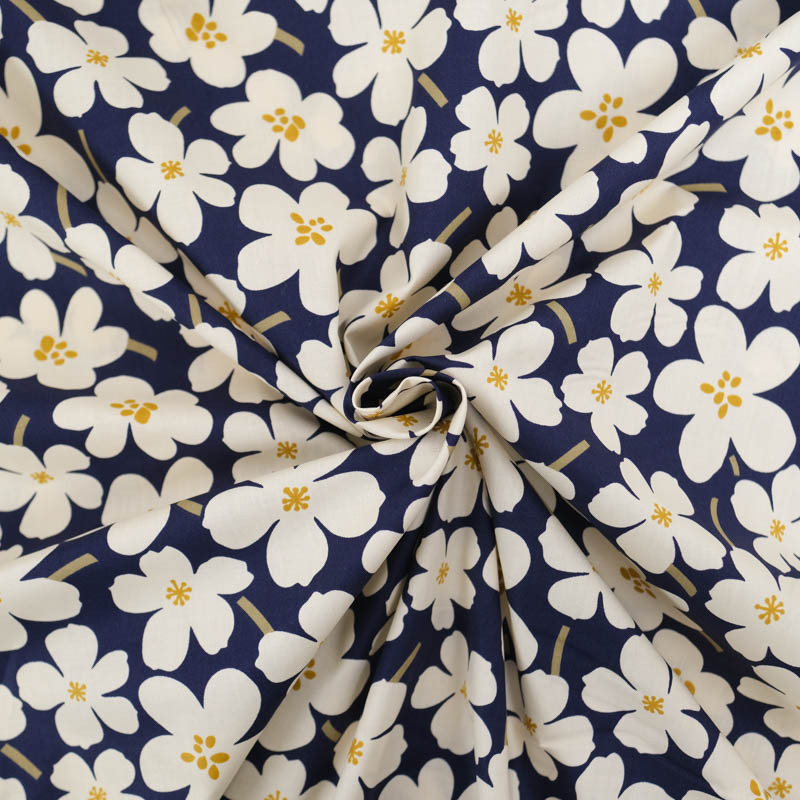 Popeline Lola Bleu Marine - Maison Klem