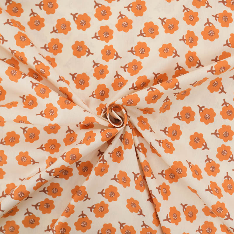 Popeline Betty Orange - Maison Klem