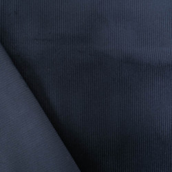 Tissu Velours Côtelé Stretch Bleu Marine - Maison Klem