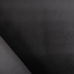 Tissu Velours Côtelé Stretch Noir - Maison Klem