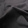 Tissu Velours Côtelé Stretch Noir - Maison Klem